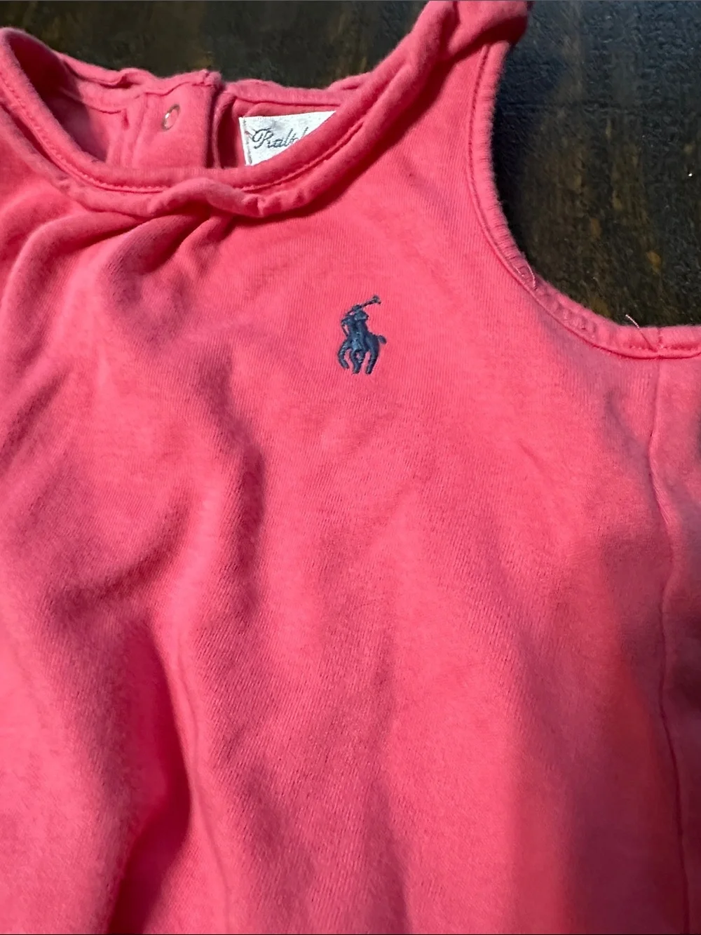 Ralph Lauren Coral Pink Sleeveless Infant Romper